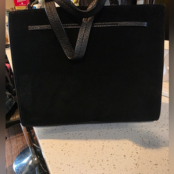 Kate Spade Black Suede Tote with Tassel Detail - Picture 7 of 7